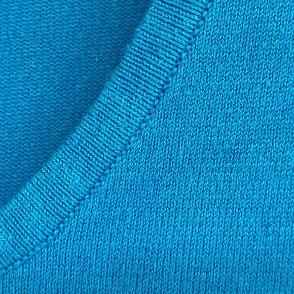 LILLY PULITZER Sweater L Vest Tank Round Neck Pullover Sleeveless Shell Blue - Picture 5 of 11